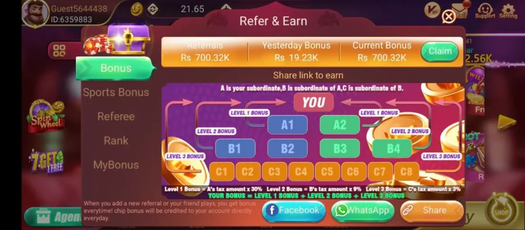 Bonuses & Rewards in 3pattino1